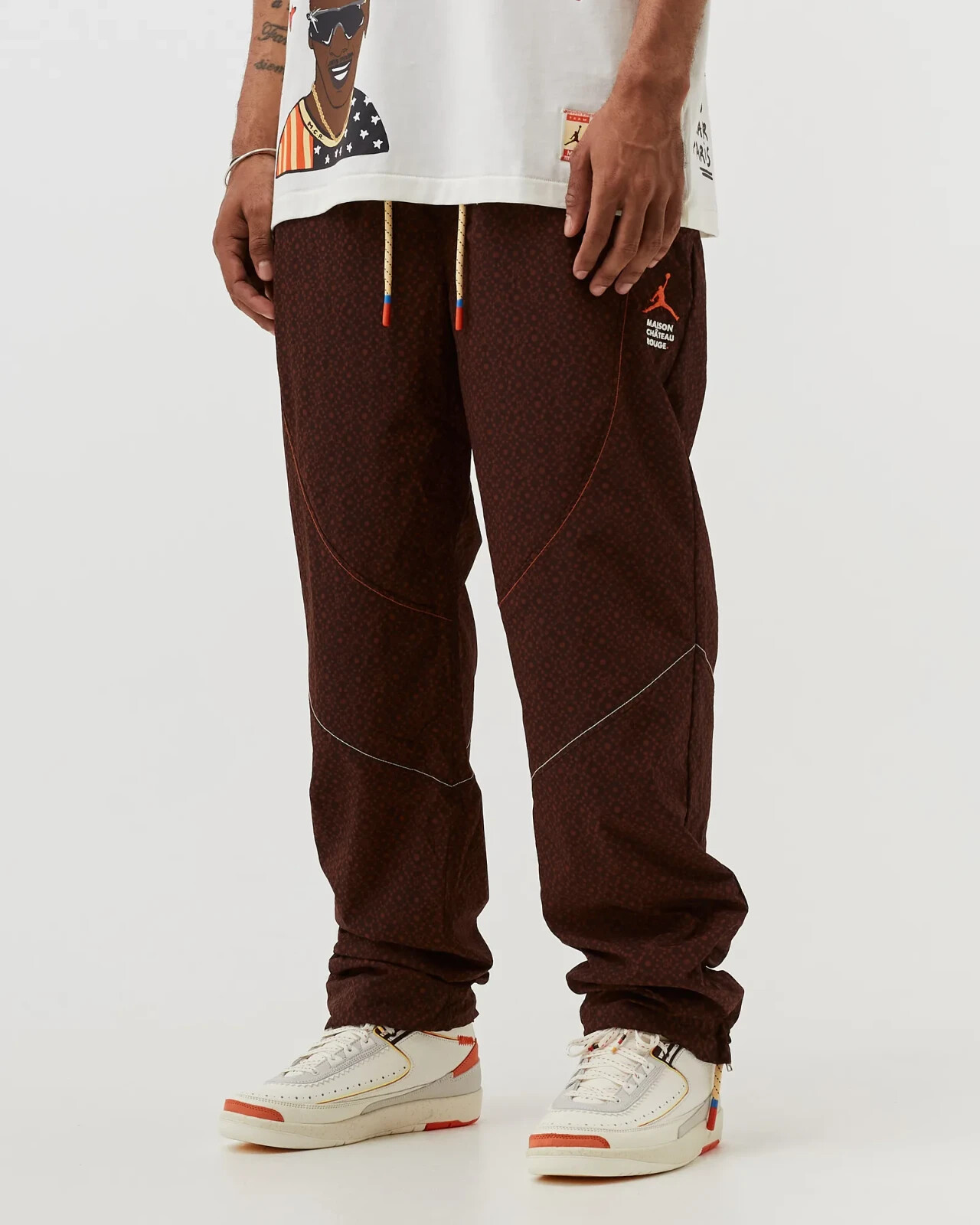NIKE Jordan x Mason Mens Chateau Rouge Woven Pants Brown NIKE Jordan x Mason Mens Chateau Rouge Woven Pants Brown