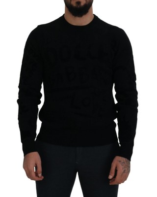 DOLCE & GABBANA DOLCE & GABBANA PULLOVER MIT RUNDHALSAUSSCHNITT AUS WOLLE MIT LOGOMUSTER -