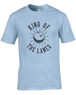 Bowling Funny Men's T-Shirt King Of The Lanes Bowler Gift Idea Team Club Ball