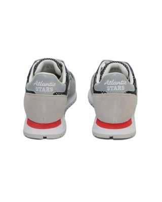 Pre-owned Atlantic Stars Low Shoes Dracoc Trainers Textile And Suede Grey/navy Man