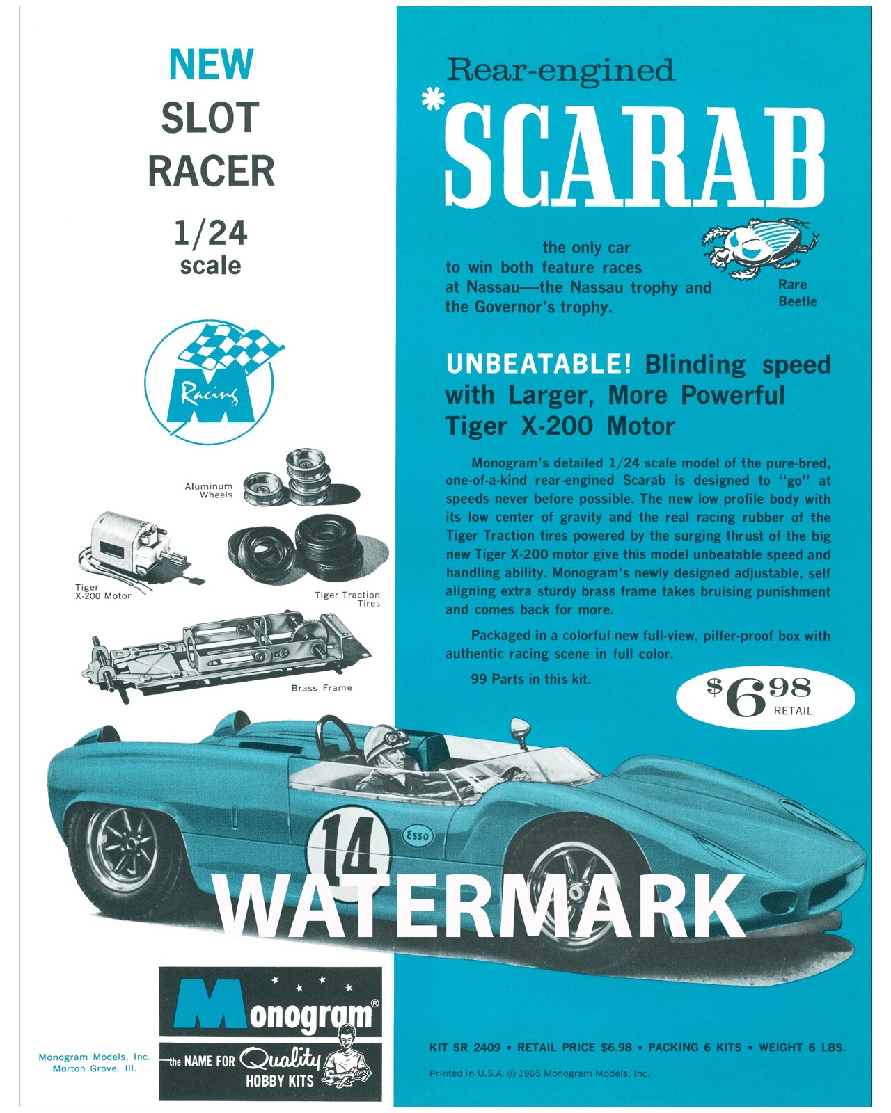 PC124 おもちゃ モノグラム SCARAB rearengined 1/24 おまけ付き 1⁄24