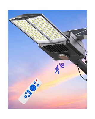 SL-7500W Solar Street Lights Outdoor, 400000LM Commercial Parking Lot Light D...