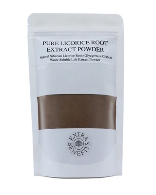 Extra Benefits Pure LICORICE ROOT  Water Soluble LiveExtracts  Powder