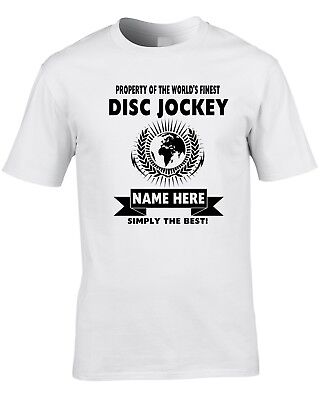 Disc Jockey Custom Men's T-Shirt World Best Music DJ Club Rave Cool Gift Name