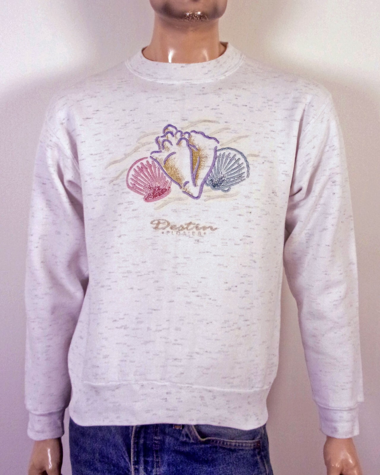 vintage 80s 90s Oneita retro Destin Florida Pastel Seashells