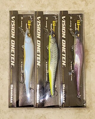  LOT OF 3  MEGABASS VISION ONETEN 110 Jerkbait Lures 4-1/3''    FREE SHIPPING  