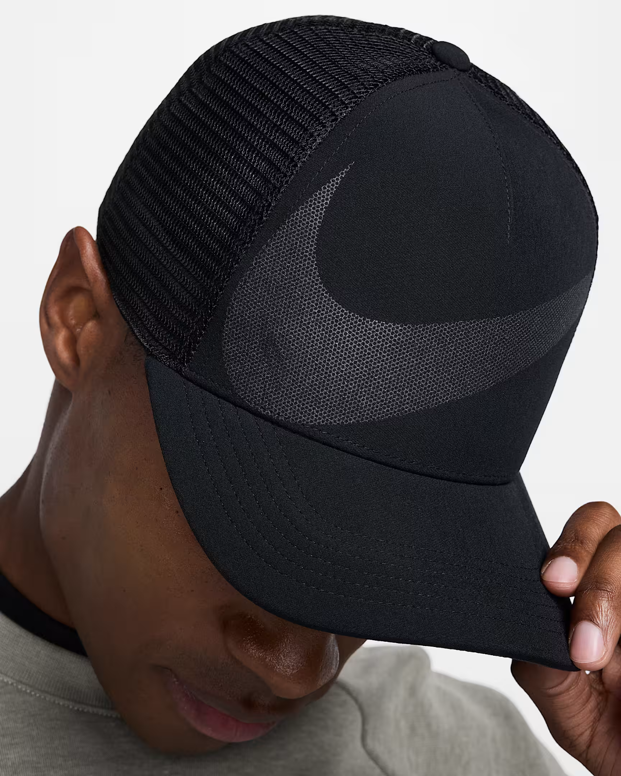帽子 NIKE CAP BLACK Nike AW84 Zip Pocket Dri-Fit Swoosh Check 5-Panel Cap Hat
