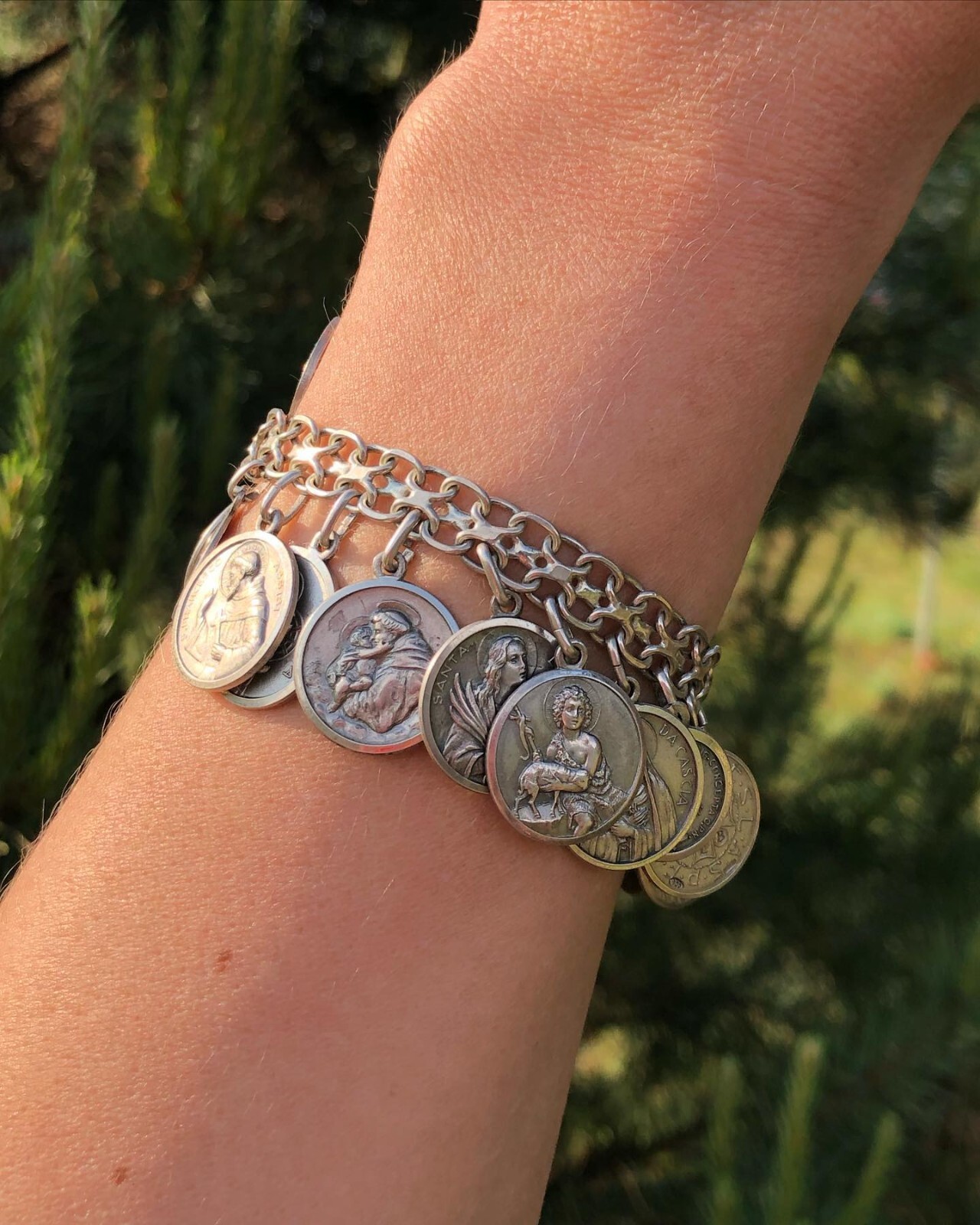 ヴィンテージ　スカーフ　whitng&davis シルバー　70年代　ネックレス 1970's Vintage Sterling Silver 800 Women's Jewelry Bracelet