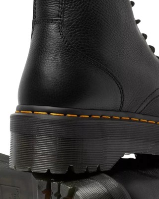 Pre-owned Dr. Martens Boots  Jadon ||| Black Pisa Woman Leather Black