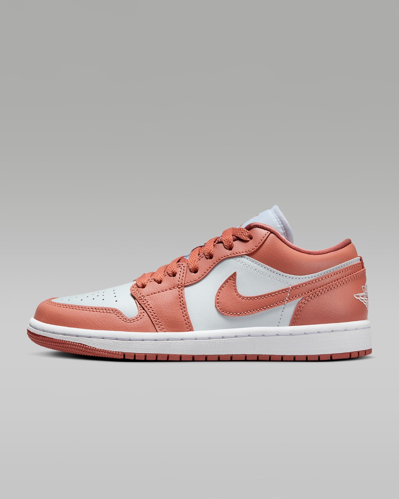 New Nike Women's Air Jordan 1 Low Shoes - White/ Sky J