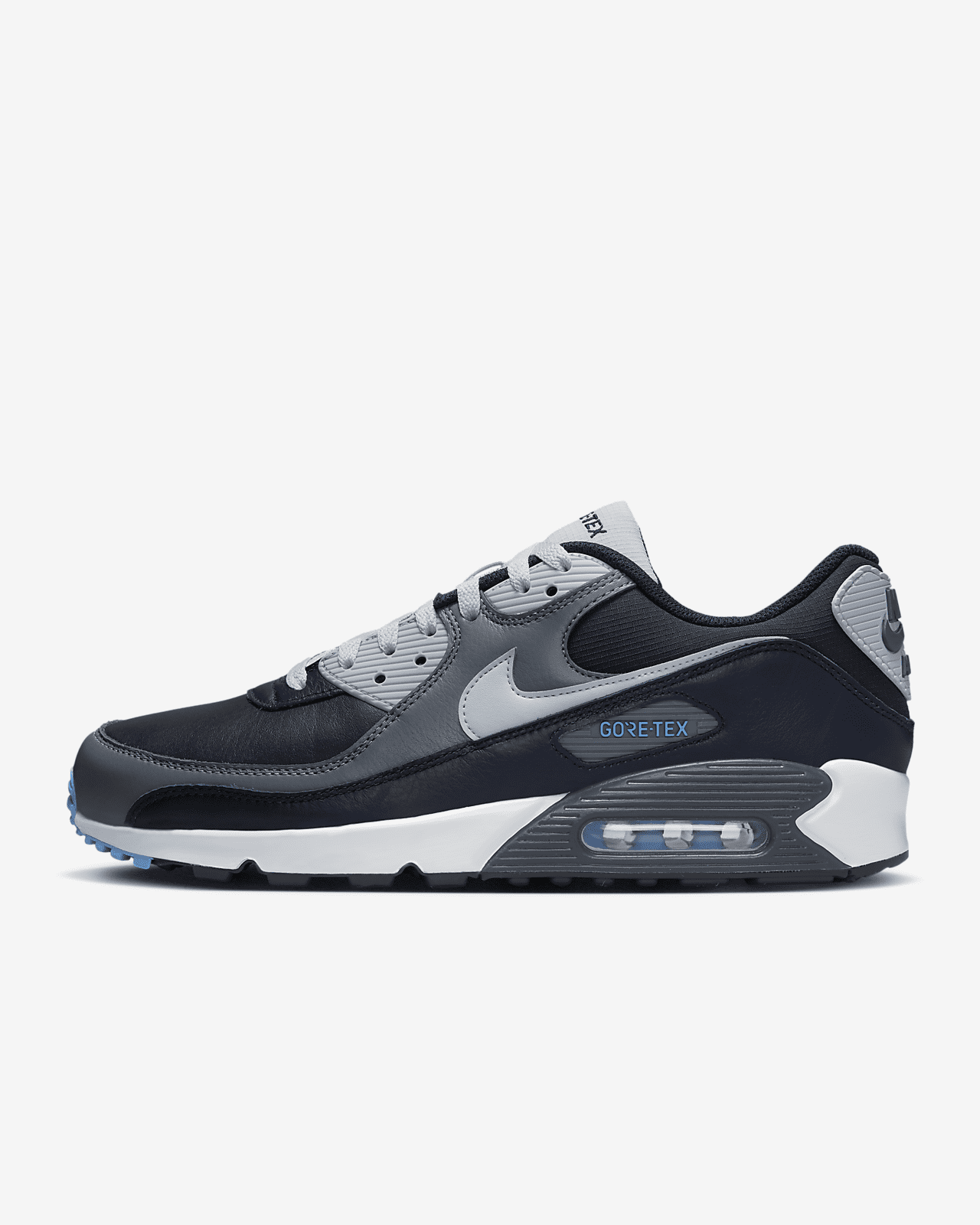 

Кроссовки NIKE Air Max 90 GTX DJ9779-004 антрацит/обсидиан/холодный серый, Anthracite / obsidian / cool gray, Nike Air Max 90