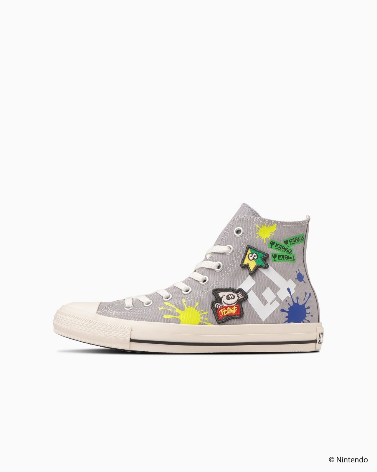 Pre-owned Converse Splatoon3 ×  All Star Lc Hi Grey 31312950 Men's Size In Gray