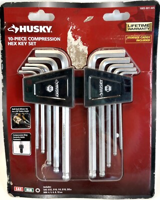 Husky 10 Piece Compression Hex Key Set With Storage Caddy Model HCOMPHEXKEY10