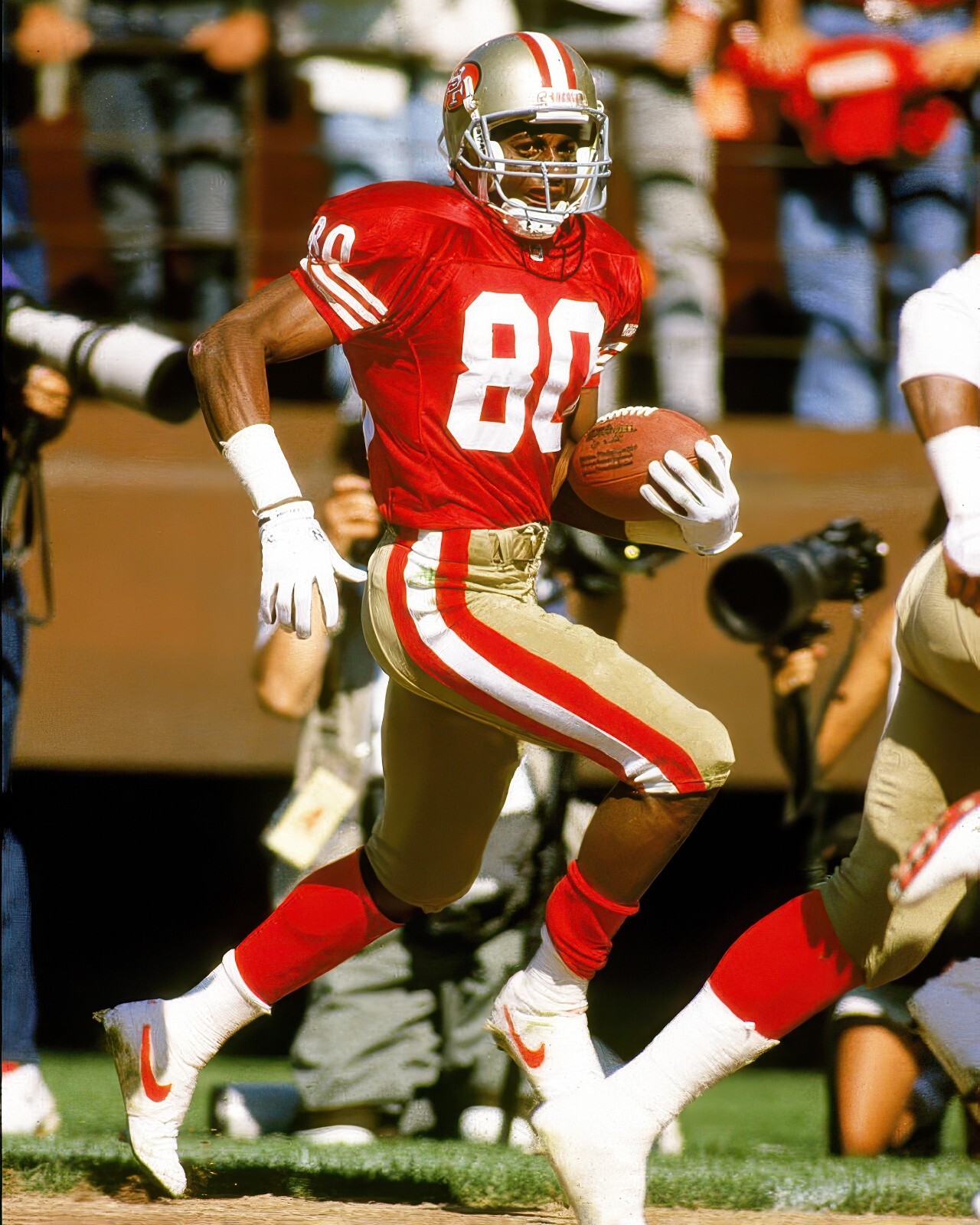 【新品】NFL サンフランシスコ49ers 80番 Rice ゲームシャツ NFL San Francisco 49ers Football Nike Player Issue Jersey
