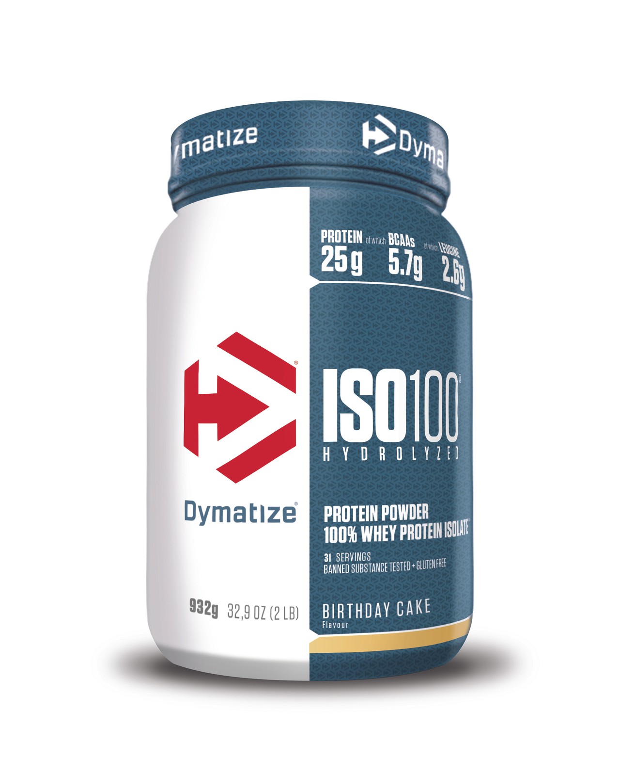 DYMATIZE Whey Protein Pulver Shake Hydrolysat Eiweiß ISO 100 Birthday Cake 932 g - Bild 1 von 7