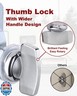 Naissian RV Thumb Cam Lock,Keyless Thumb Twist Operated, for Boat, RV Storage Compartment Baggage Door, Outdoor Shower Lock Latch,1-1/8 Inch, Pack of 10