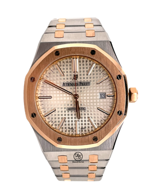 Audemars Piguet Royal Oak 15400SR.OO.1220SR.01 Two Tone 18k Rose Gold Steel B P