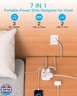 Cruise Essentials 2025,One Beat Travel Power Strip with USB C,Flat Plug Extension Cord with 3 Outlets 4 USB Ports(2 USB C),5 ft Desk Wall Outlet Extender,Non Surge Protector for Cruise,Dorm Room,ETL
