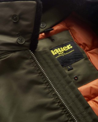 Pre-owned Blauer Jacket  Bomber Jacket Man Nylon Military Green