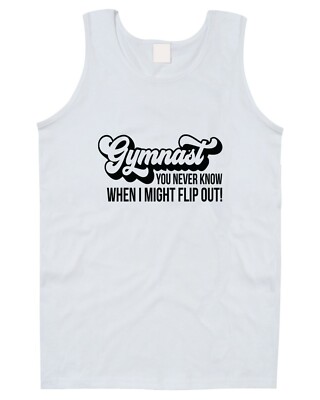 Might Flip Out Men's Sleeveless Vest Funny Gymnast Gymnastics Sport Tank Top 