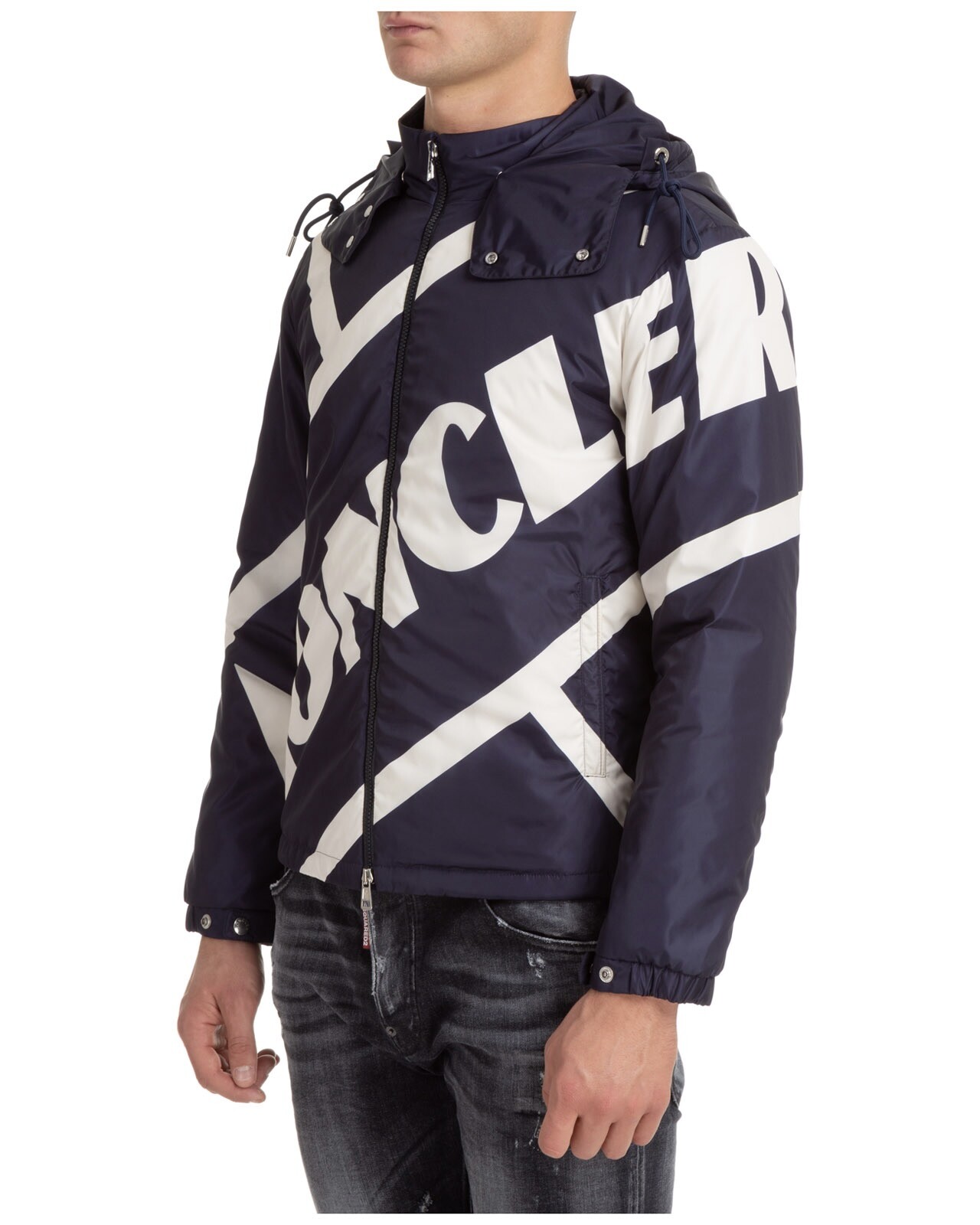 Pre-owned Moncler Bert Hooded Jacket Down Filled Large Size 4 In Blue