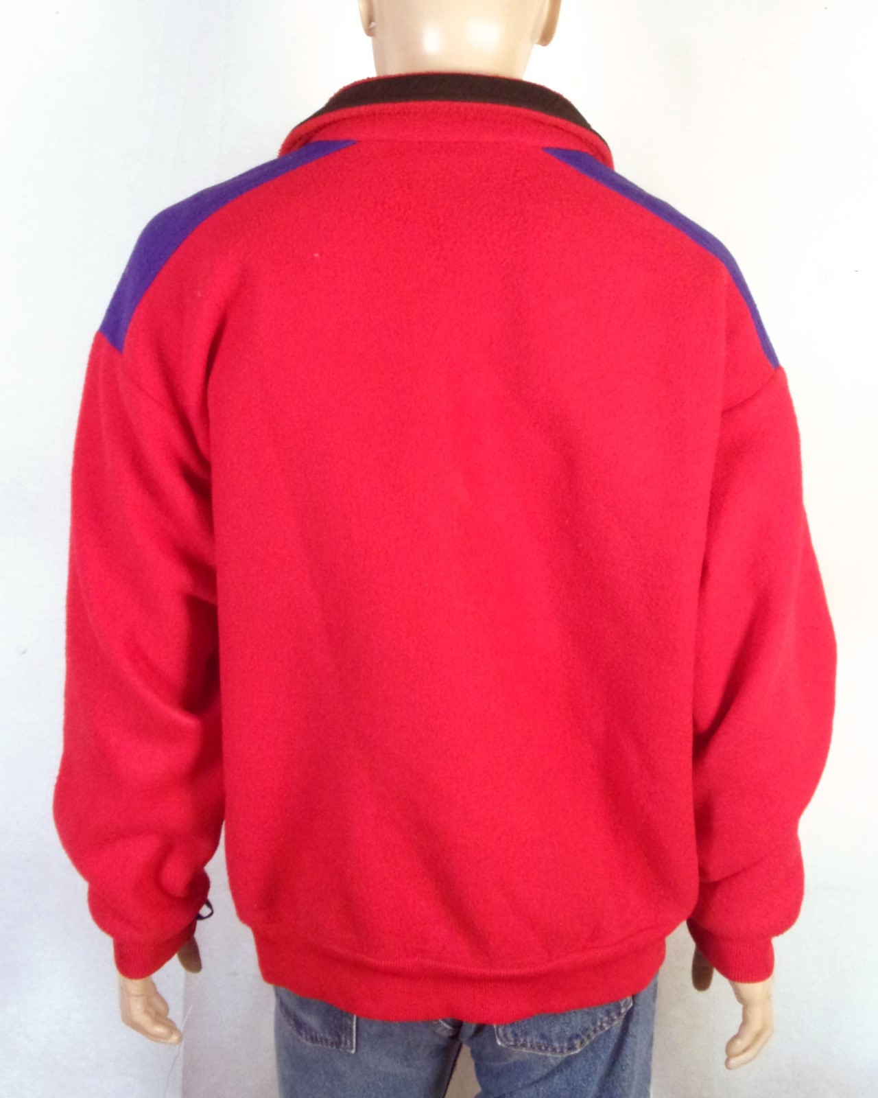 vtg 80s 90s MINT Columbia Colorblock Thick Fleece Full Zip Jacket Men's Tall XL