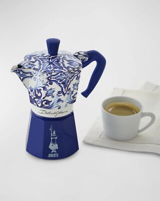 Bialetti Dolce&Gabbana | Mediterranean Blue Express Coffee Maker 6 Cup...