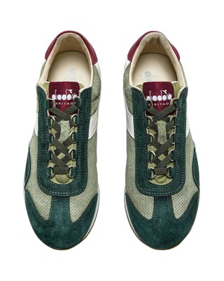 DIADORA DIADORA HERITAGE SHOES EQUIPE SUEDE SW TRAINERS LEATHER BLEND GREEN MAN