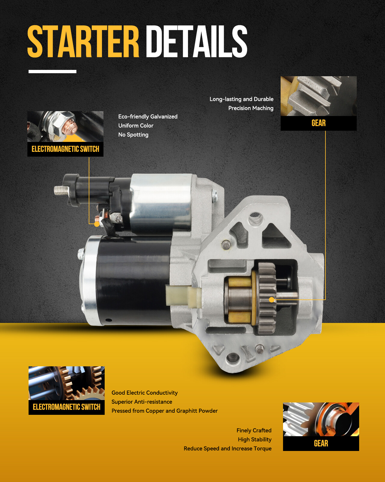 Rareelectrical NEW STARTER MOTOR COMPATIBLE WITH FORD TRACTOR 1100 1110 120 RAREELECTRICAL New Starter Motor Compatible With 2007-2011