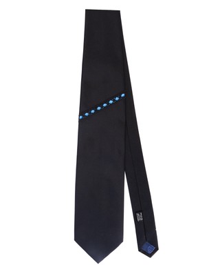 NWT ALTEA Milano pure silk TIE dark blue luxury handmade Italy