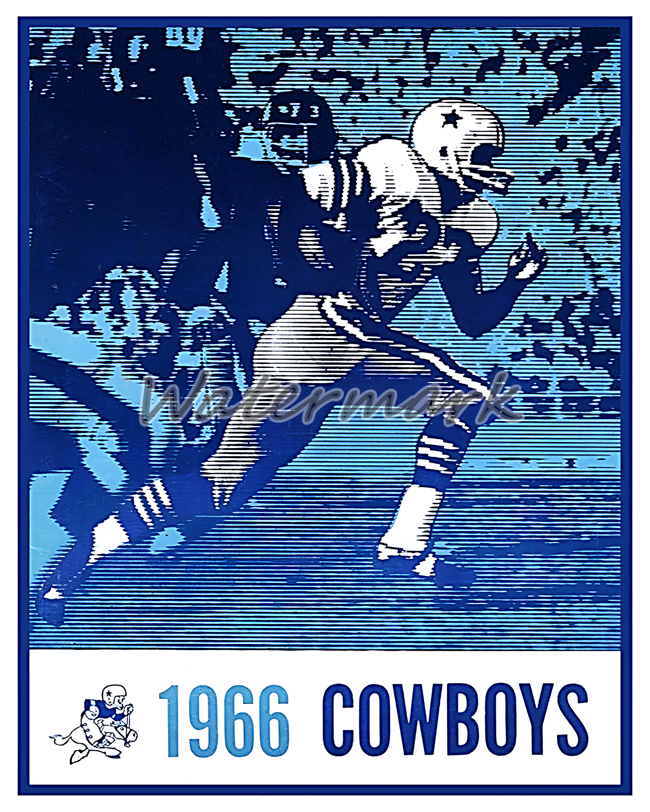 NFL 1966 Dallas Cowboys Art Reprint Picture Color 8 X 10