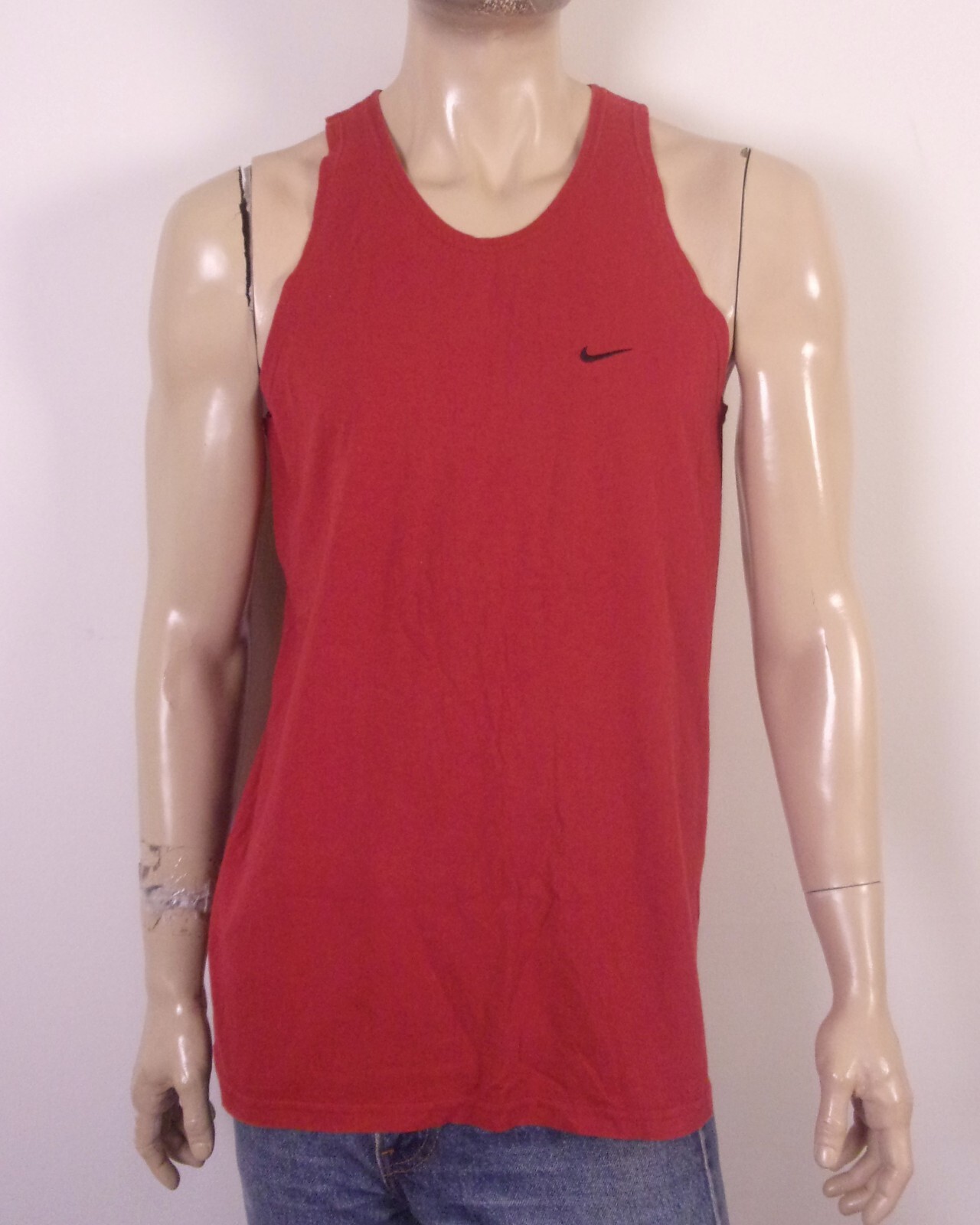 vintage 00s Y2K Nike Red Tank Top T-Shirt Classic Tiny