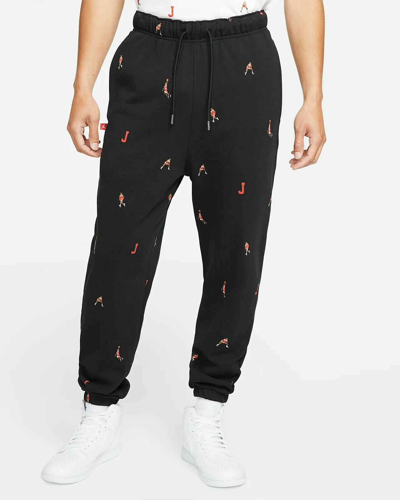 

Флисовые спортивные штаны для джоггеров Jordan Essentials со сплошным принтом DH3519-010, мужские размеры, Черный, Essentials