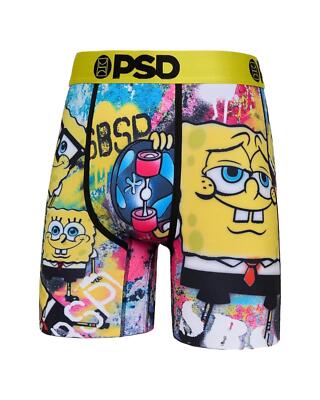 PSD Men's Spongebob Squarepants Boxer Briefs Multi Color