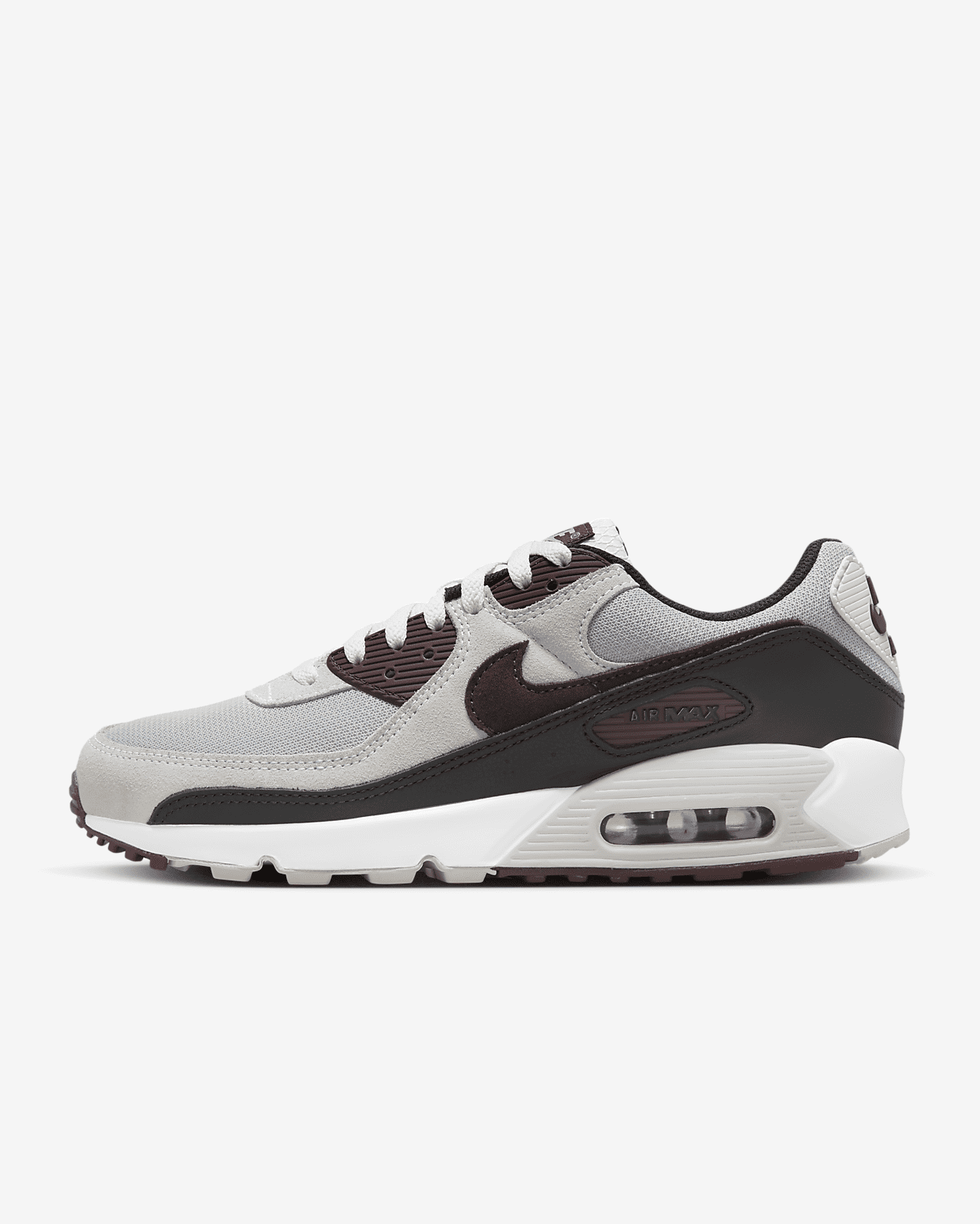

Кроссовки NIKE Air Max 90 DQ4071-004 Wolf Grey / Black / Burgundy Crush, Wolf gray / black / burgundy crush, Nike Air Max 90