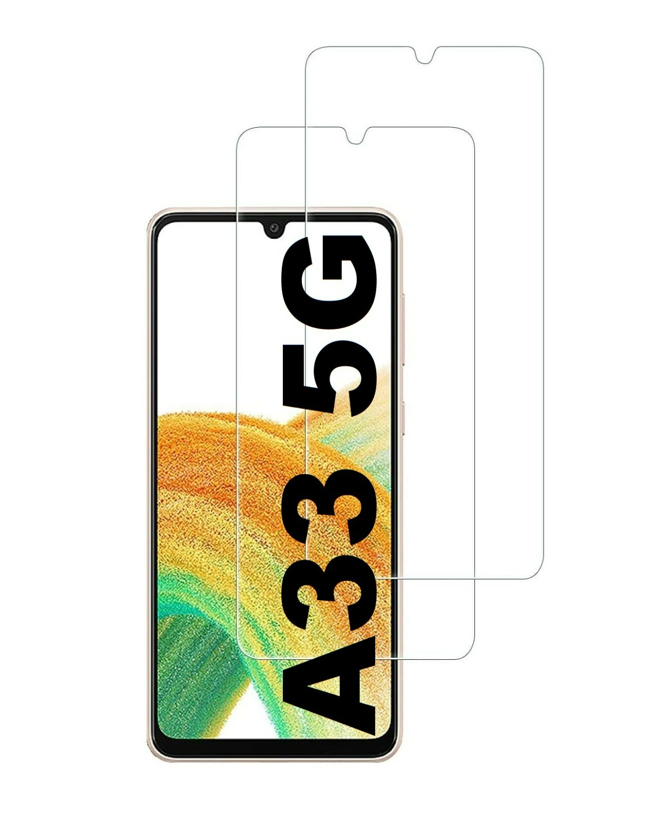 2x Samsung Galaxy A33 5G Displayschutz Panzerfolie Schutzglas 9H Schutzfolie