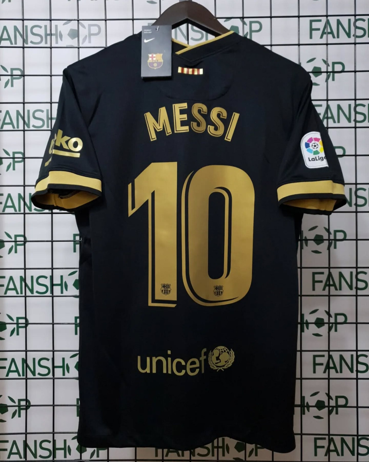 FC Barcelona 2020/2021 Football Shirt Away Black Soccer