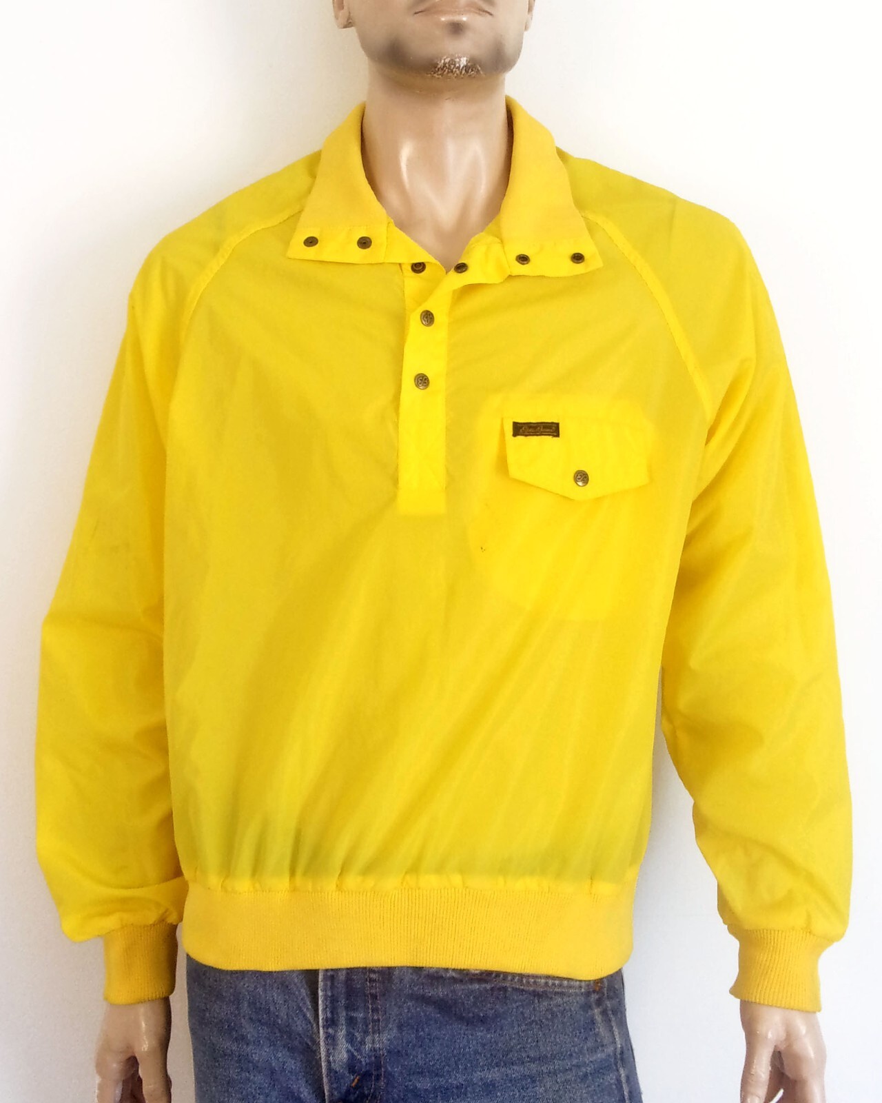 vintage 80s Eddie Bauer Nylon Vibrant Canary Yellow vintage 80s Eddie Bauer Nylon Vibrant Canary Yellow