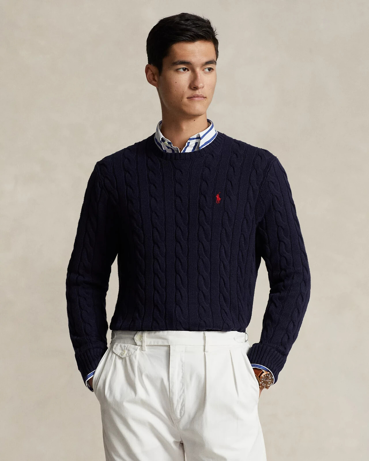 Polo Ralph Lauren Men's Cable-Knit Cotton Sweater Color