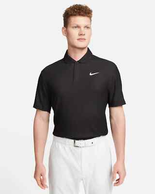 Nike Dri-FIT TW Tiger Woods Men's Golf Polo Black Size M L XXL 4XL DR5314-010