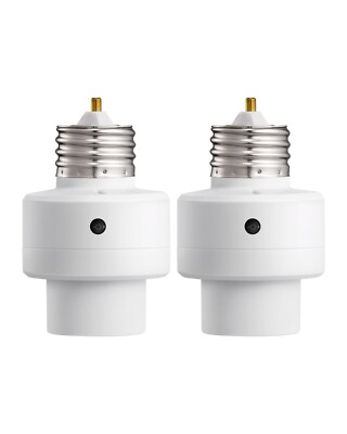 DEWENWILS Light Sensor Socket, Dusk to Dawn Light Bulb Sockets with Timer,2 Pack
