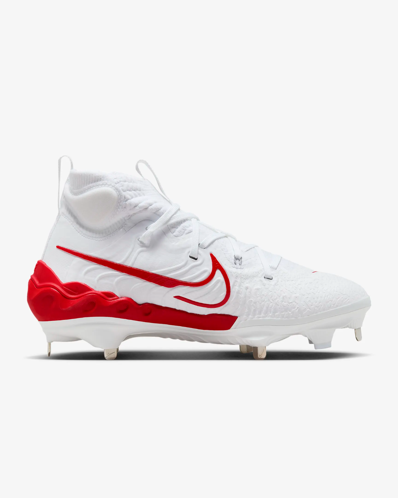 Nike Alpha Huarache NXT Metal Baseball Cleats White Red