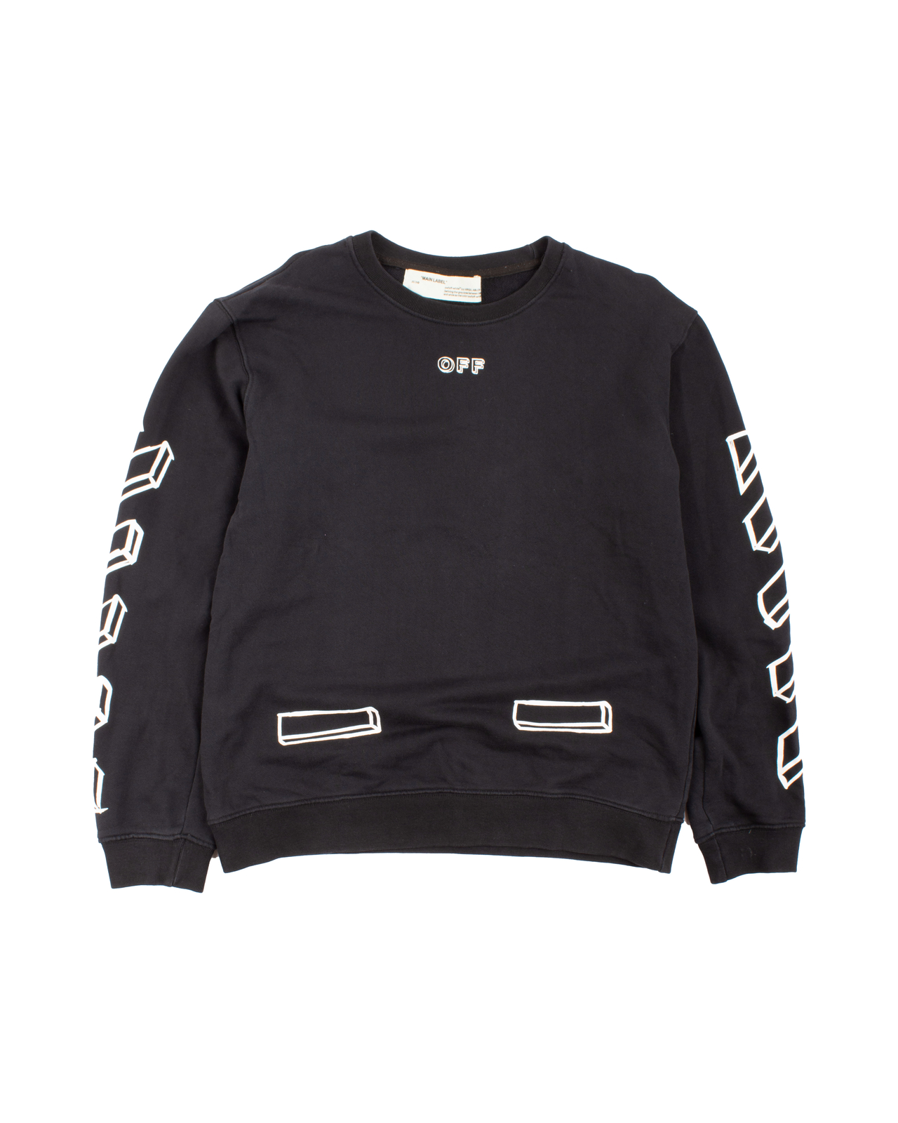 Main Label Off White Virgil Abloh 2013 Black Sweatshirt