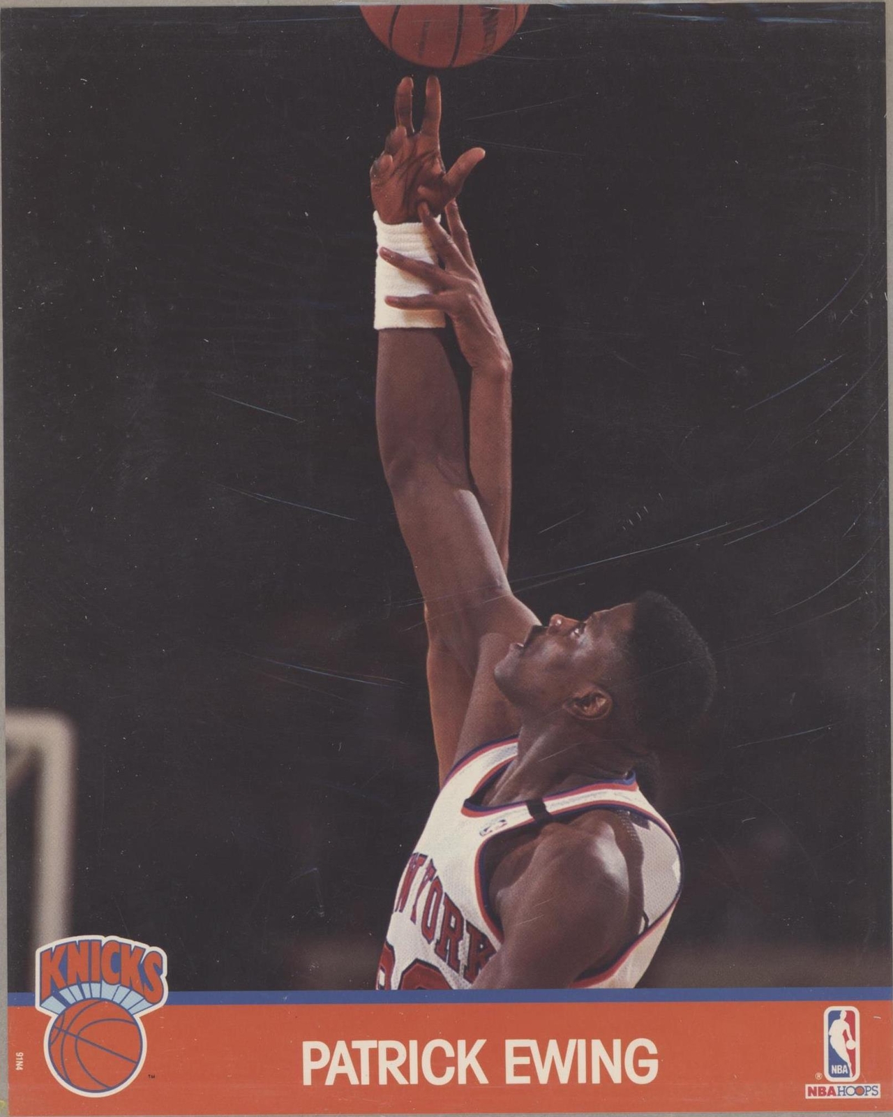 1990-91 NBA Hoops Action Photos - Patrick Ewing #91N4