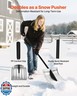 VEVOR Snow Shovel for Driveway, 16 in Wide Aluminum Alloy Snow Shovel, Non Slip Grip, Large Capacity Snowplow Shovels, Detachable and Lightweight Snows Removal Tool for Garden Car Camping Outdoors