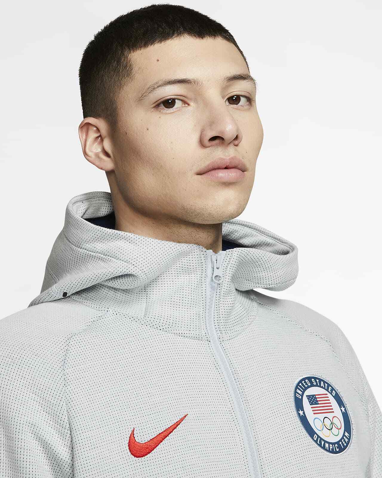 Pre-owned Nike Mens Sportswear Windrunner Usa Olympic Team Tech Pack Hoodie 2xl Ct2798-043 In Multicolor