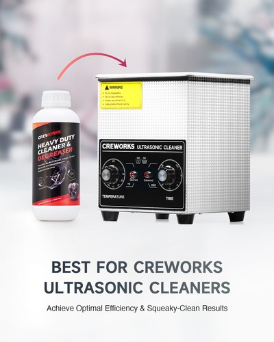 CREWORKS 34 fl oz Ultrasonic Cleaner Solution for Carburetors Engine Parts More