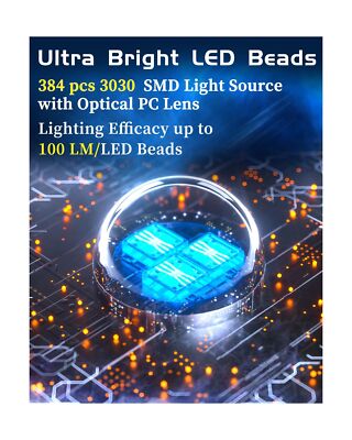 Flood Lights Outdoor 300W, 38400LM Stadium Lights Super Bright 5000K Commerci...