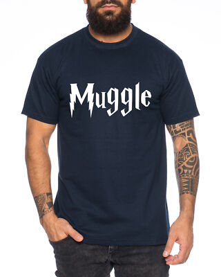 Muggle Herren T-Shirt Potter Zauber Magie Schule Harry