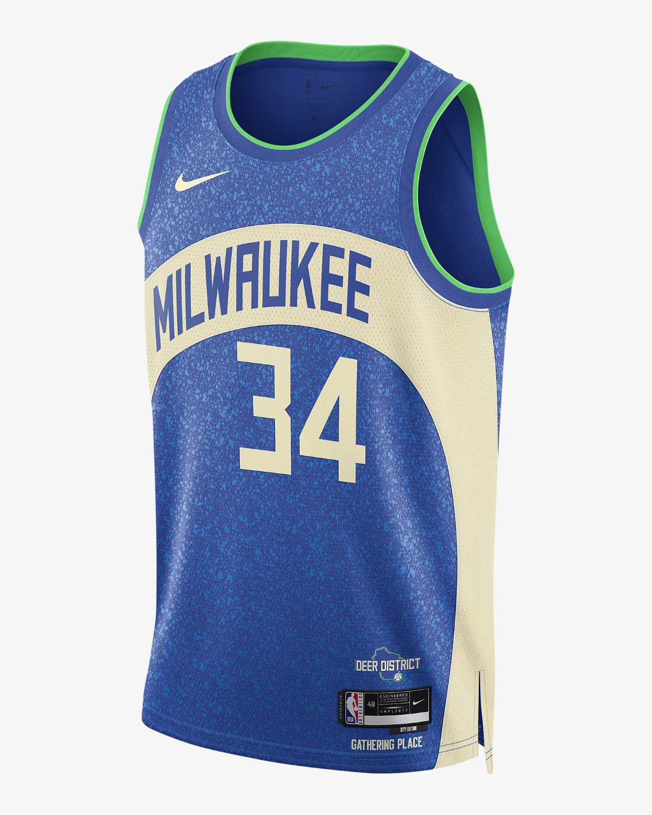 バスケットボールジャージー BUCKS AnteTokounmpo ユニフォーム Mitchell & Ness x NBA Milwaukee Bucks Home 2013-14 Jersey